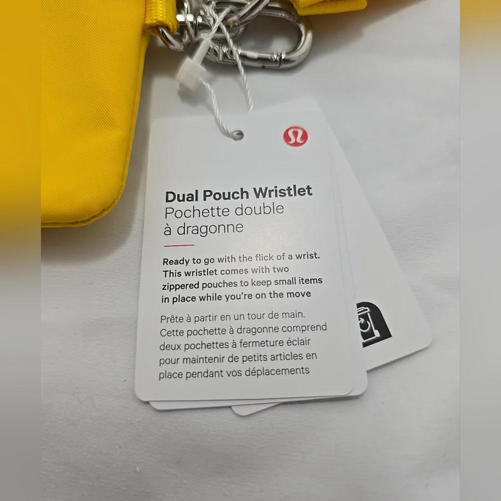 NWT Lululemon Dual Pouch Detachable Wristlet Maize Yellow - Picture 5 of 6